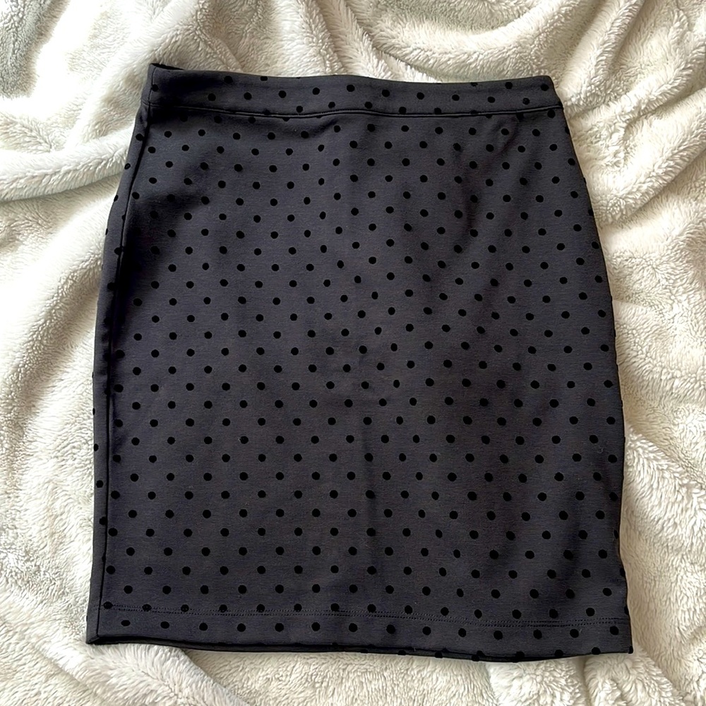 Loft polka dot pencil skirt 0